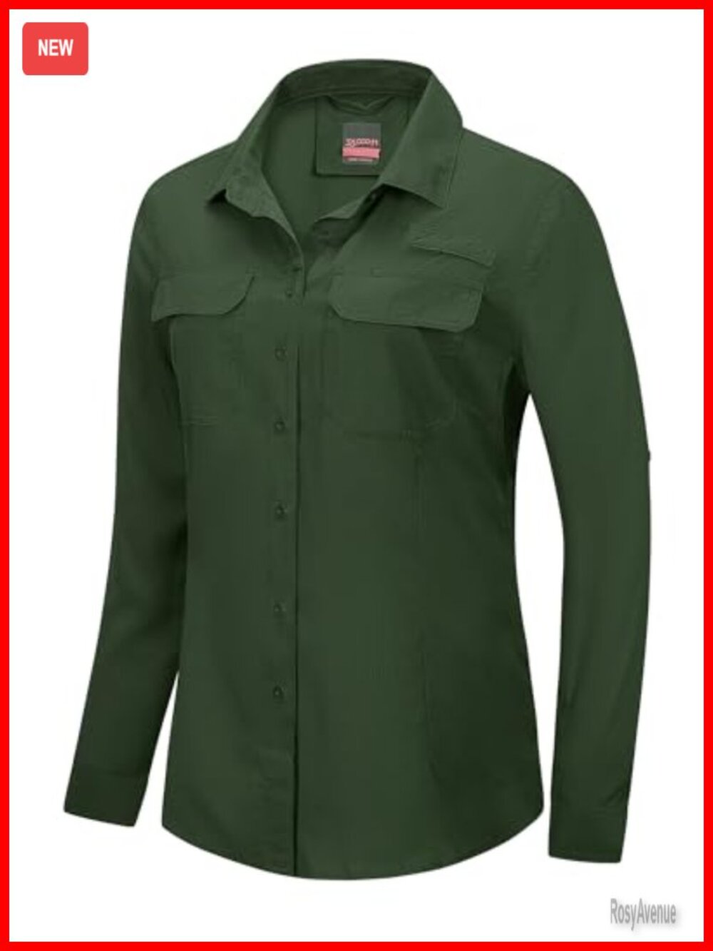 Women's UPF 50+ Long Sleeve Sun Protection Safari Shirt Quick Dry Fishing Hiking
